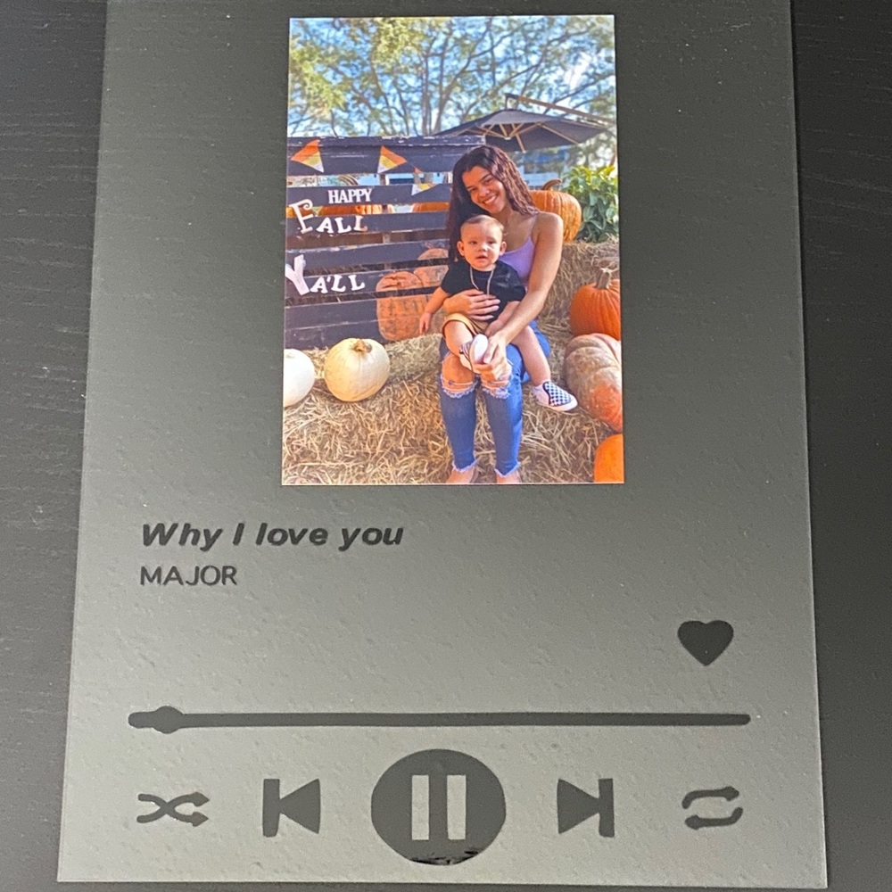 Spotify glass plaque